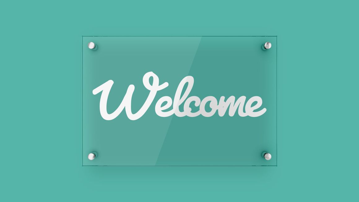 clear acrylic sign with printed