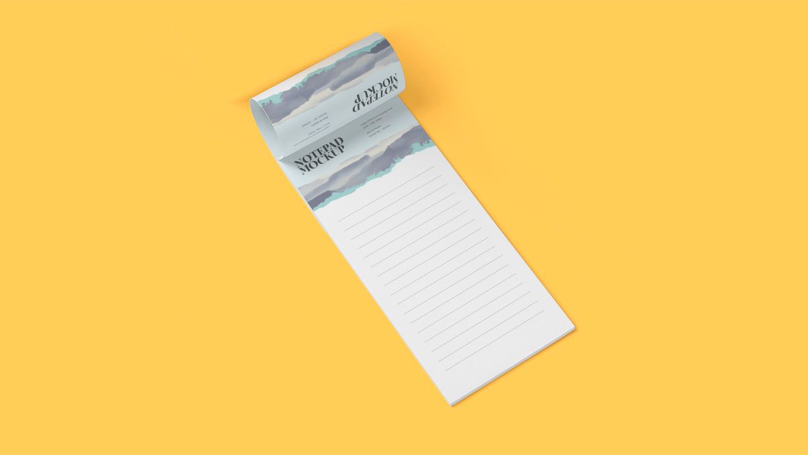 A notepad with a scratch off label on a yellow background.