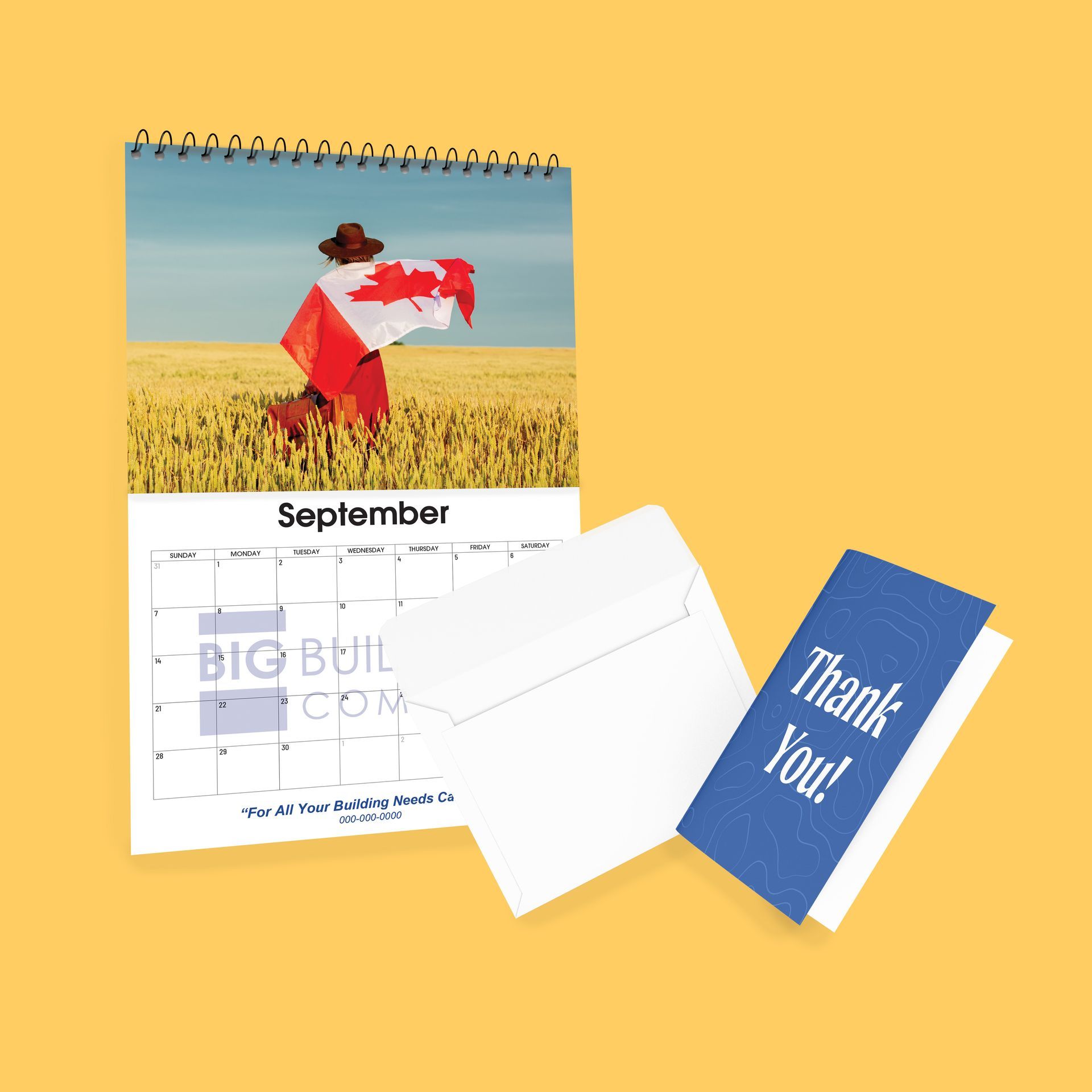 calendar and greeting card