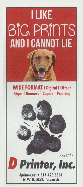 Big Prints Banner – Tecumseh, MI – D Printer Inc.