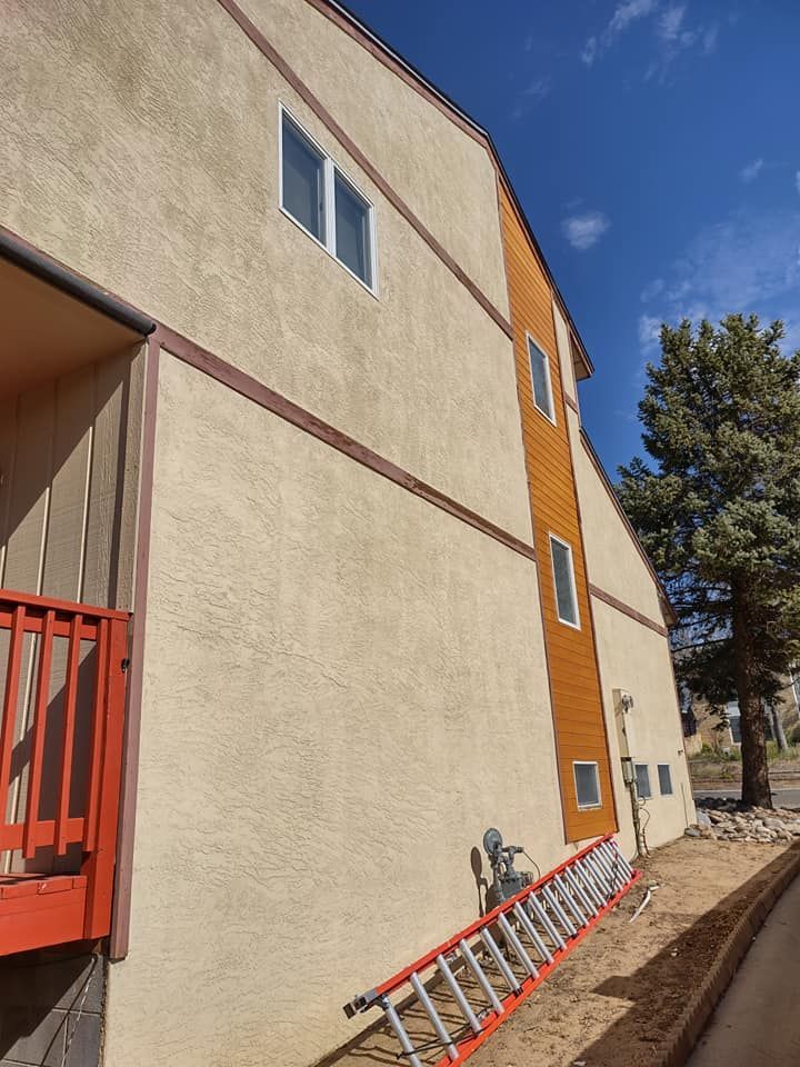 A building with new paint on the exterior