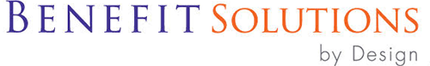 "BENEFIT SOLUTIONS by Design" logo in purple and orange.