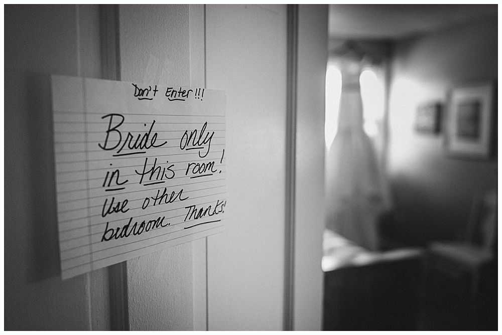 Note on door: 