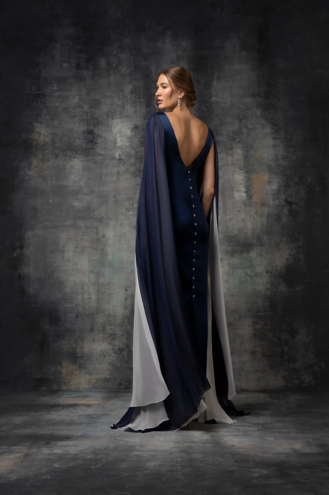 abito cerimonia lungo donna blu Atelier Gioia