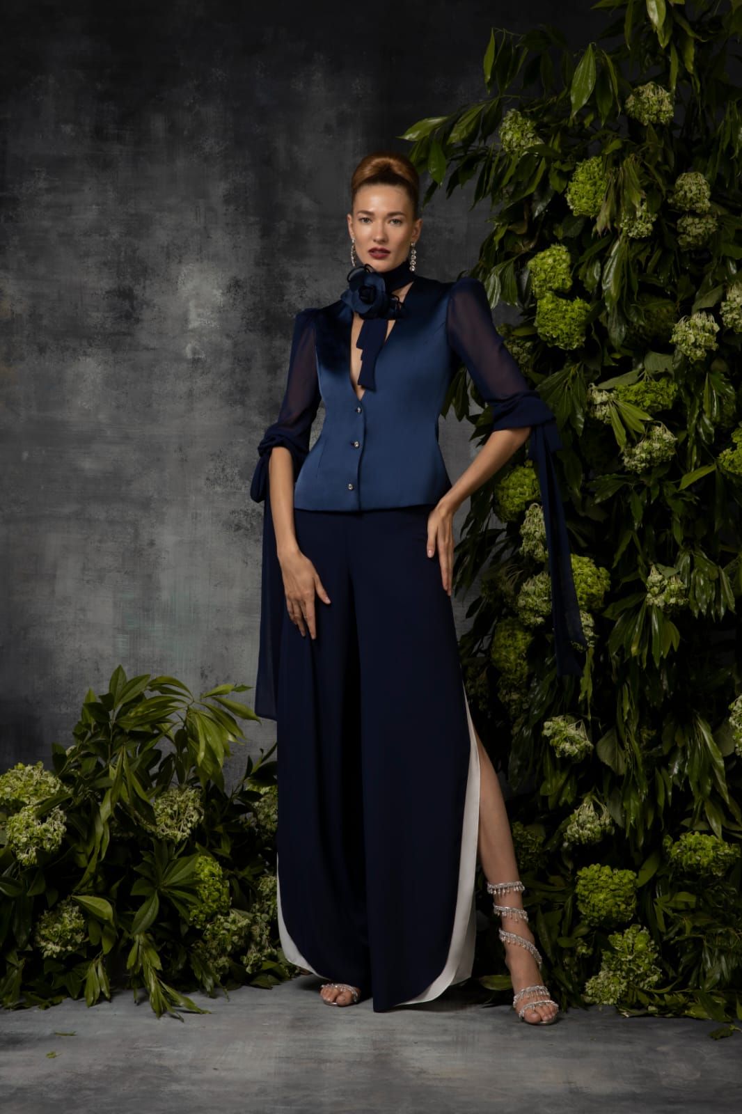 preventivo abito cerimonia blu Atelier Gioia Roma