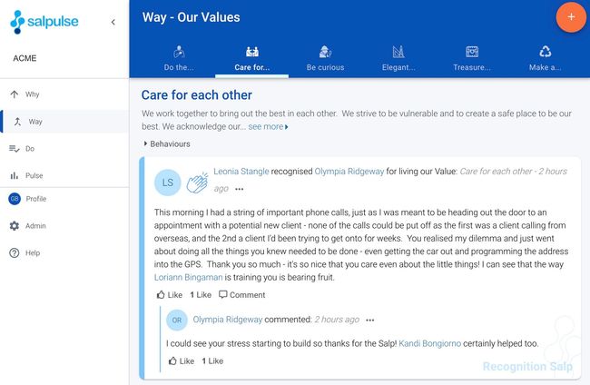 Salpulse culture measurement and recognition software dashboard