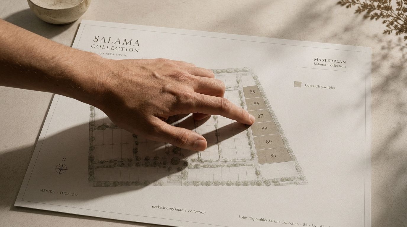 Revisión de masterplan y lotes para Salama Collection como parte del proceso de desarrollo de Oreka Living