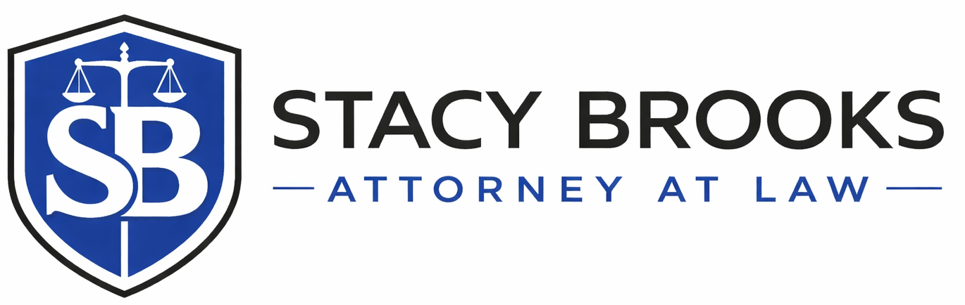 Logo featuring a blue shield with white 