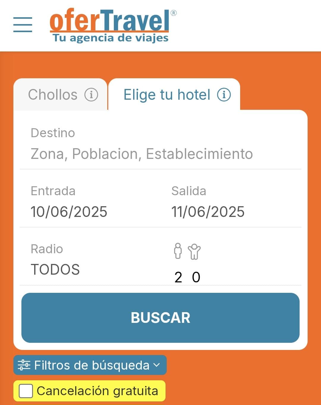 Hotel al mejor precio Buscador de hoteles OFERTRAVEL
