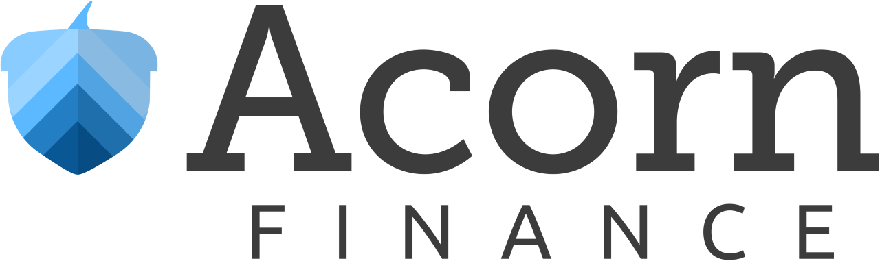 Acorn Finance logo with an acorn icon and text that reads