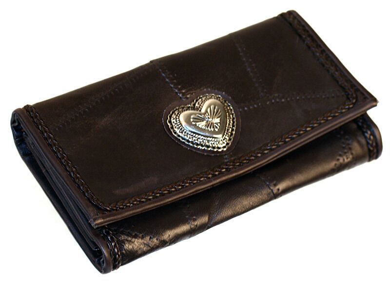NEW Dakota Leather Company - Ladies Leather Heart Wallet