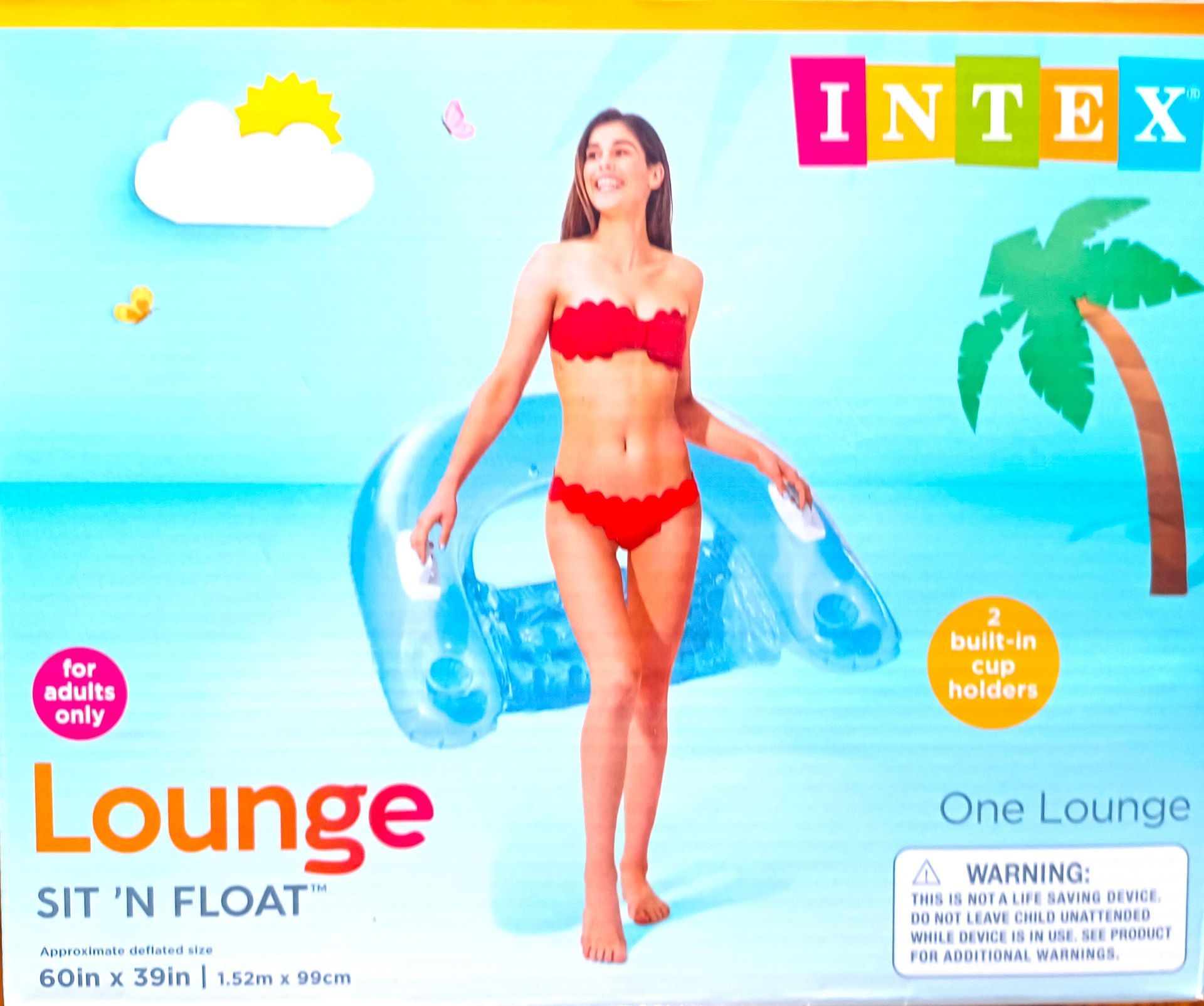 Intex Sit 'N Float 60x39in. Inflatable Lounge