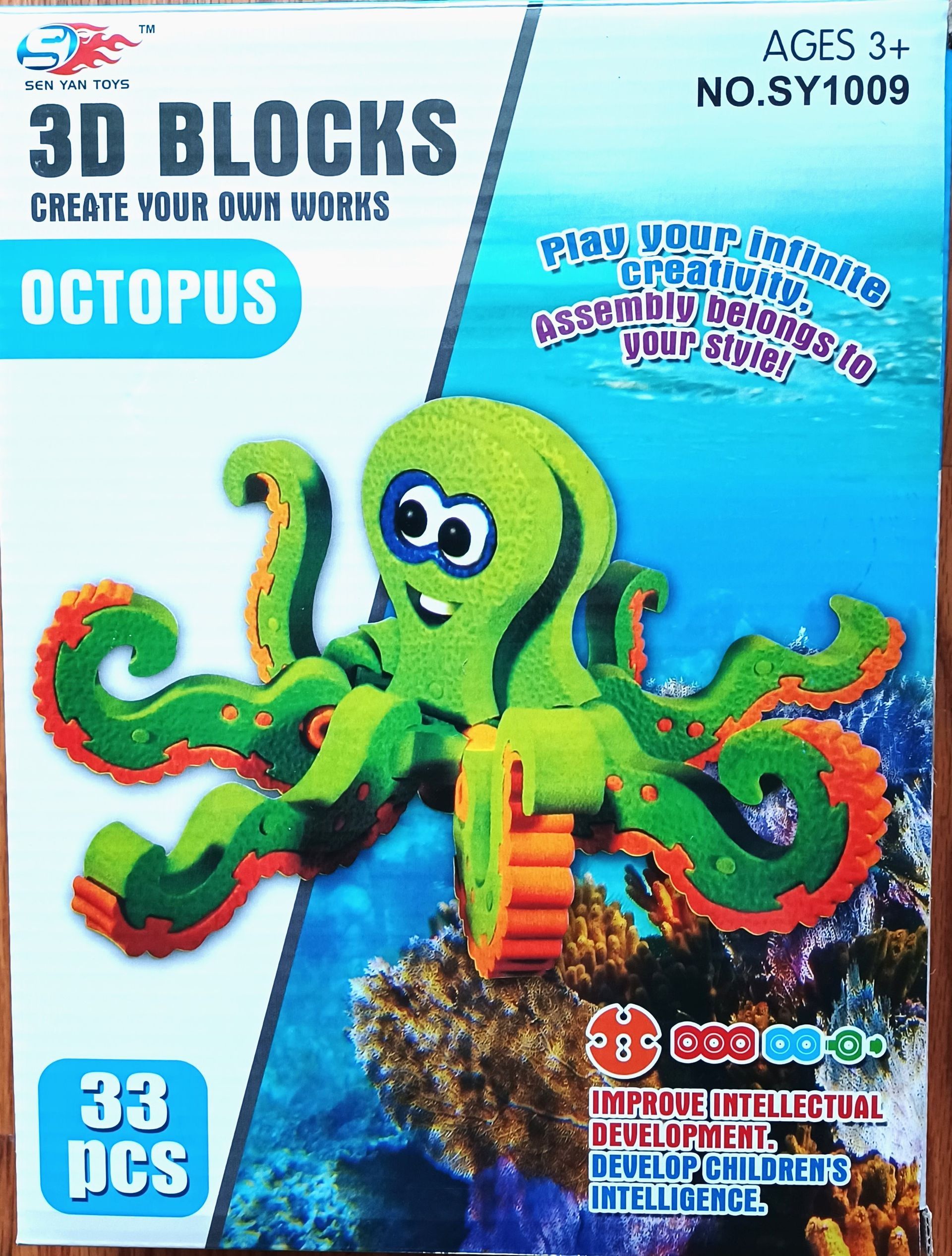 Sen Yan Toys Octopus 3D Blocks for ages 3+
