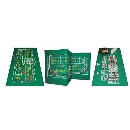 Roulette & Craps 2-Sided Casino Felt Layout - FREE SHIPPING