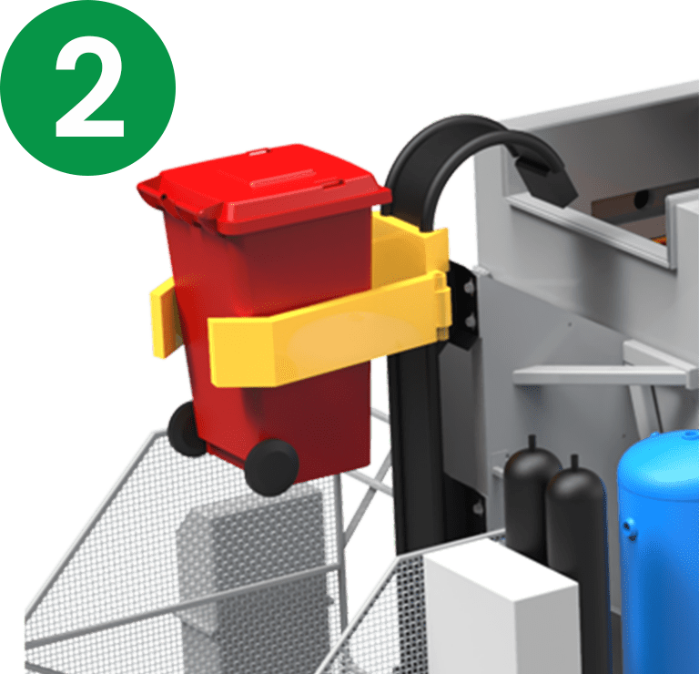 Second step of ozone sterilization process animation