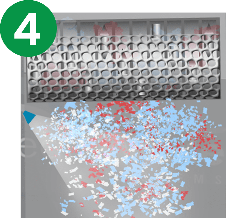 Fourth step of ozone sterilization process animation