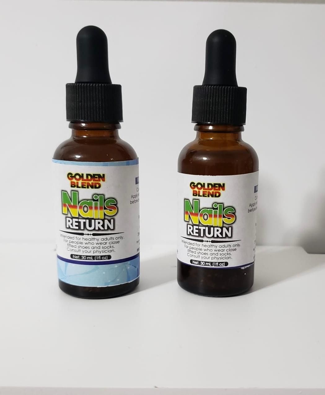 Two brown glass bottles of 