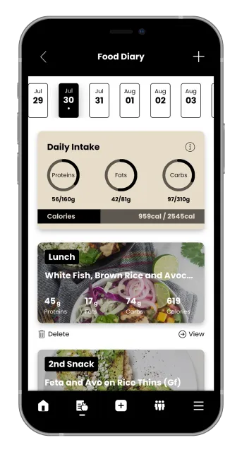 Black smartphone mockup with placeholder text “APP IMAGES TO GO HERE” on the screen