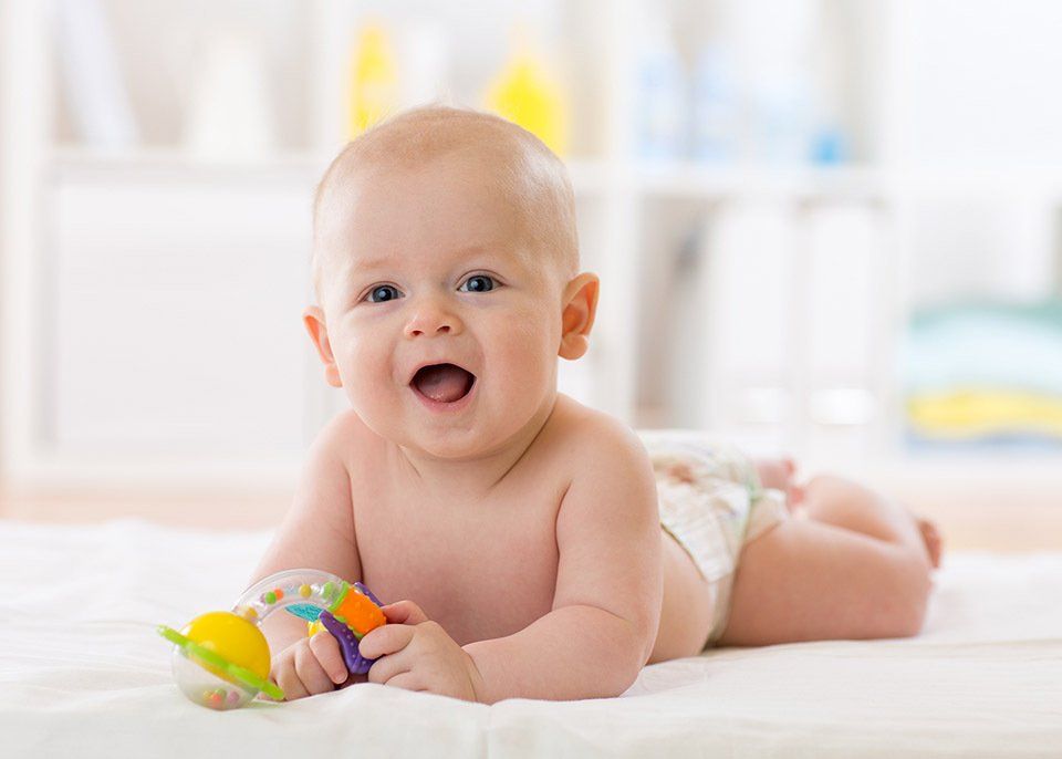 Rappresentazione della vendita di prodotti e articoli per bimbi