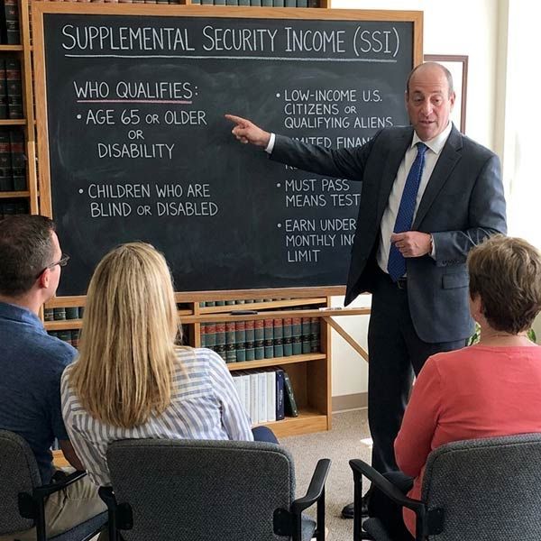 Scott Goldstein, NYS Social Security Disability Lawyer, is teaching clients who qualifies for SSI