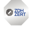 Ein Logo mit der Aufschrift „zdh zert“