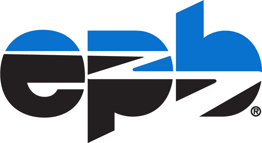 A blue and black logo for epb is shown on a white background.