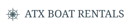 ATX Boat Rentals logo with a compass icon on a light background