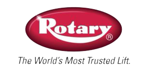 A rotary logo that says the world 's most trusted lift