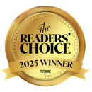 The Reader's Choice 2025 Winner award badge in gold
