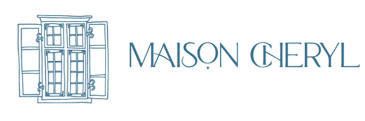 Logo featuring a window with open shutters to the left of 