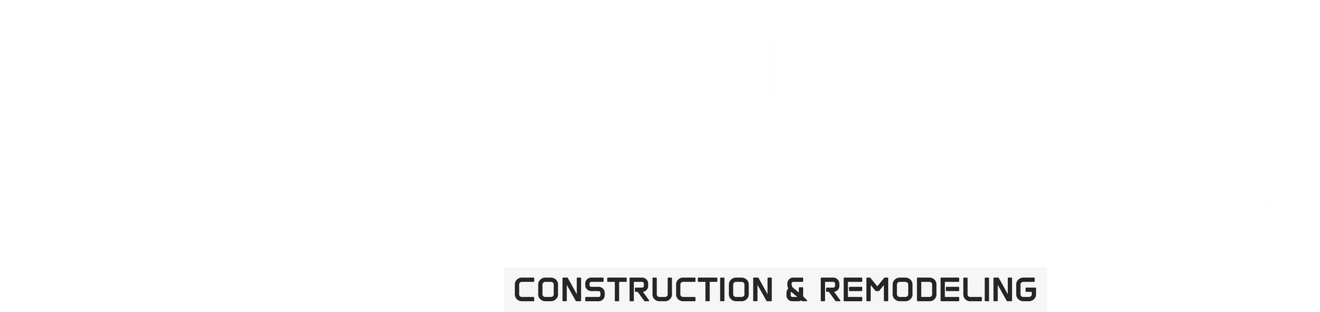 Text reads "Construction & Remodeling" in black, sans-serif font against a plain white background.