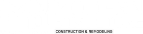 Text reads "Construction & Remodeling" in black, sans-serif font against a plain white background.