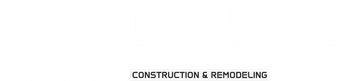Text reads "Construction & Remodeling" in black, sans-serif font against a plain white background.