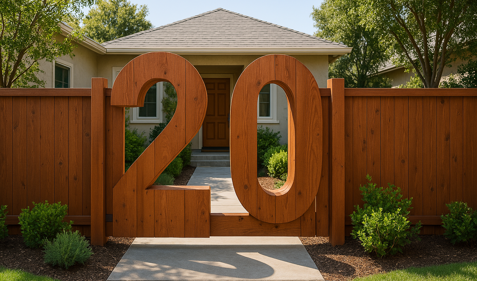 20 year gates celebrating 20 Years of Excellence - C&J Fencing's Journey of Growth and Sustainability
