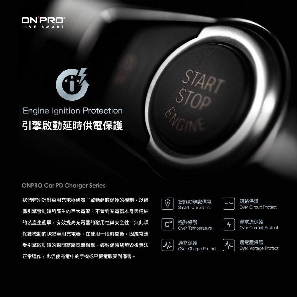【ONPRO】 雙模式快充 PD51W PD33W QC3.0 18W超急速車用快充 