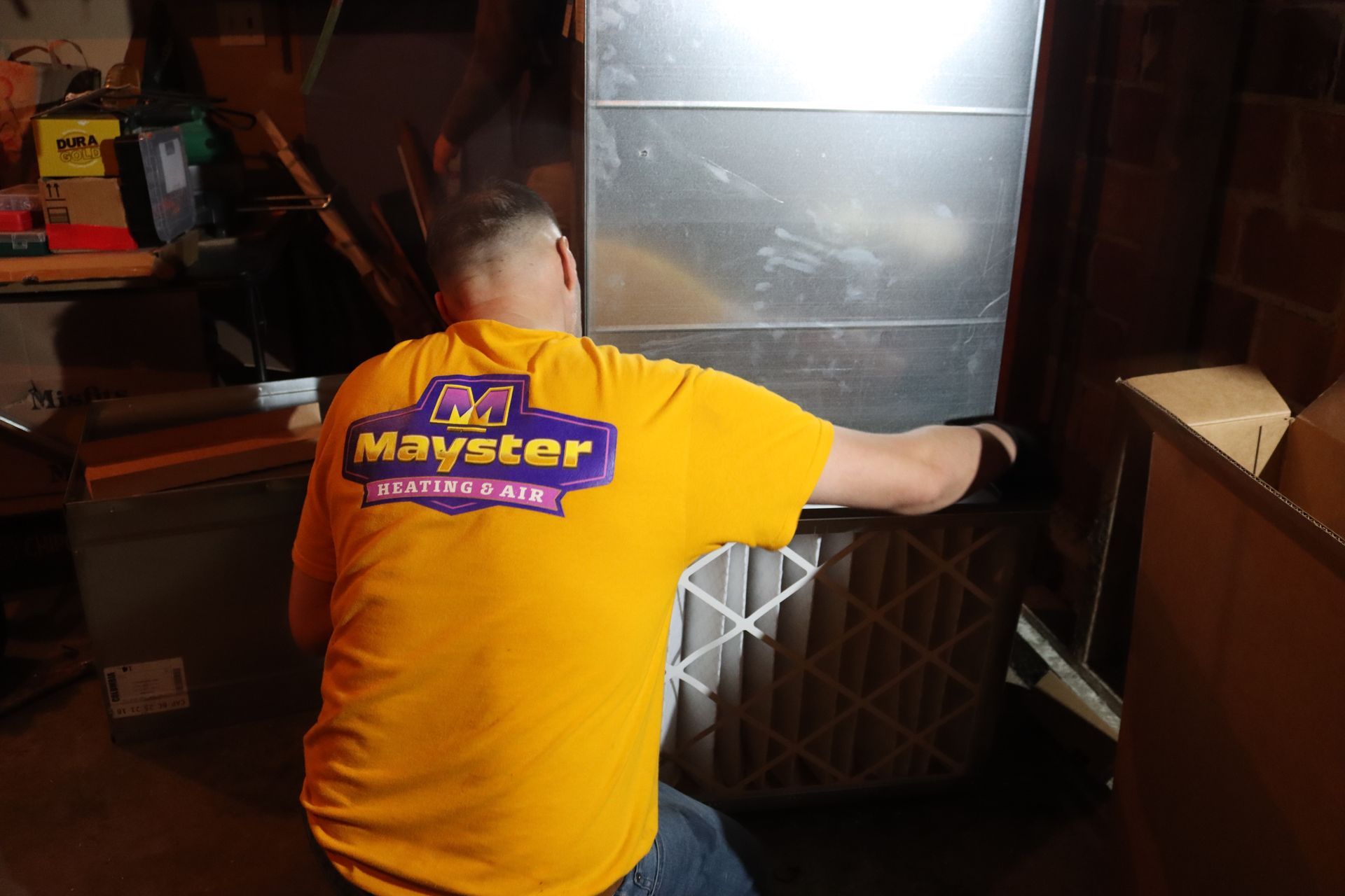 Bryant furnace inspection in Lakewood by Mayster Heating and Air professional installers to identify