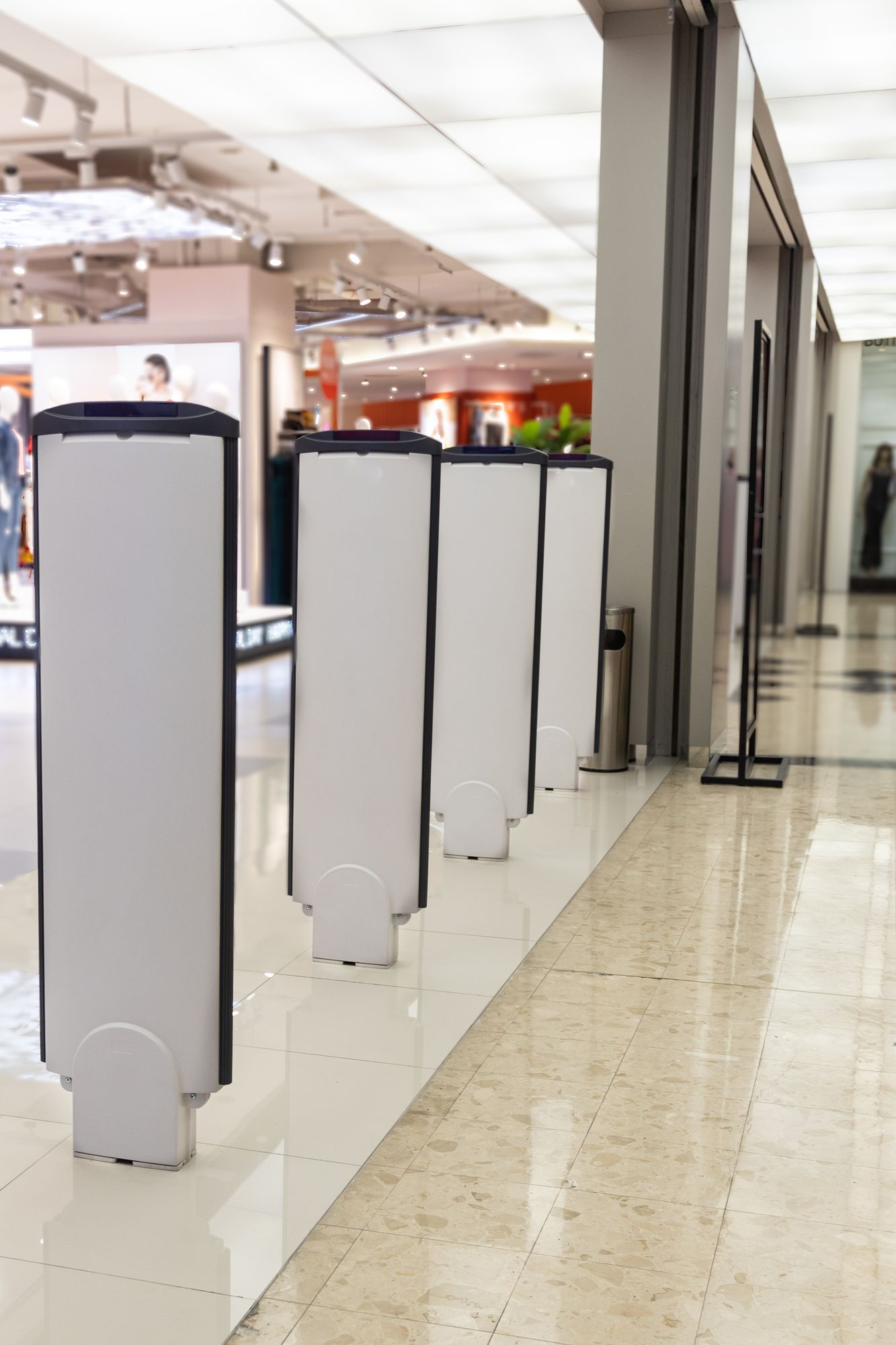 Anti-theft systems are being used in a retail store in Maryland. 