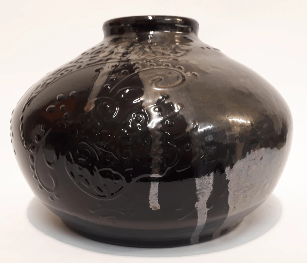 Vaso smaltato colore canna di fucile