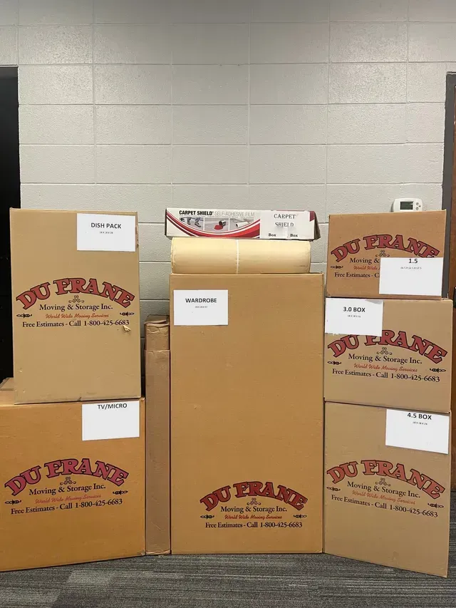 Labeled Box Sizes — Fond du Lac, WI — Du Frane Moving & Storage