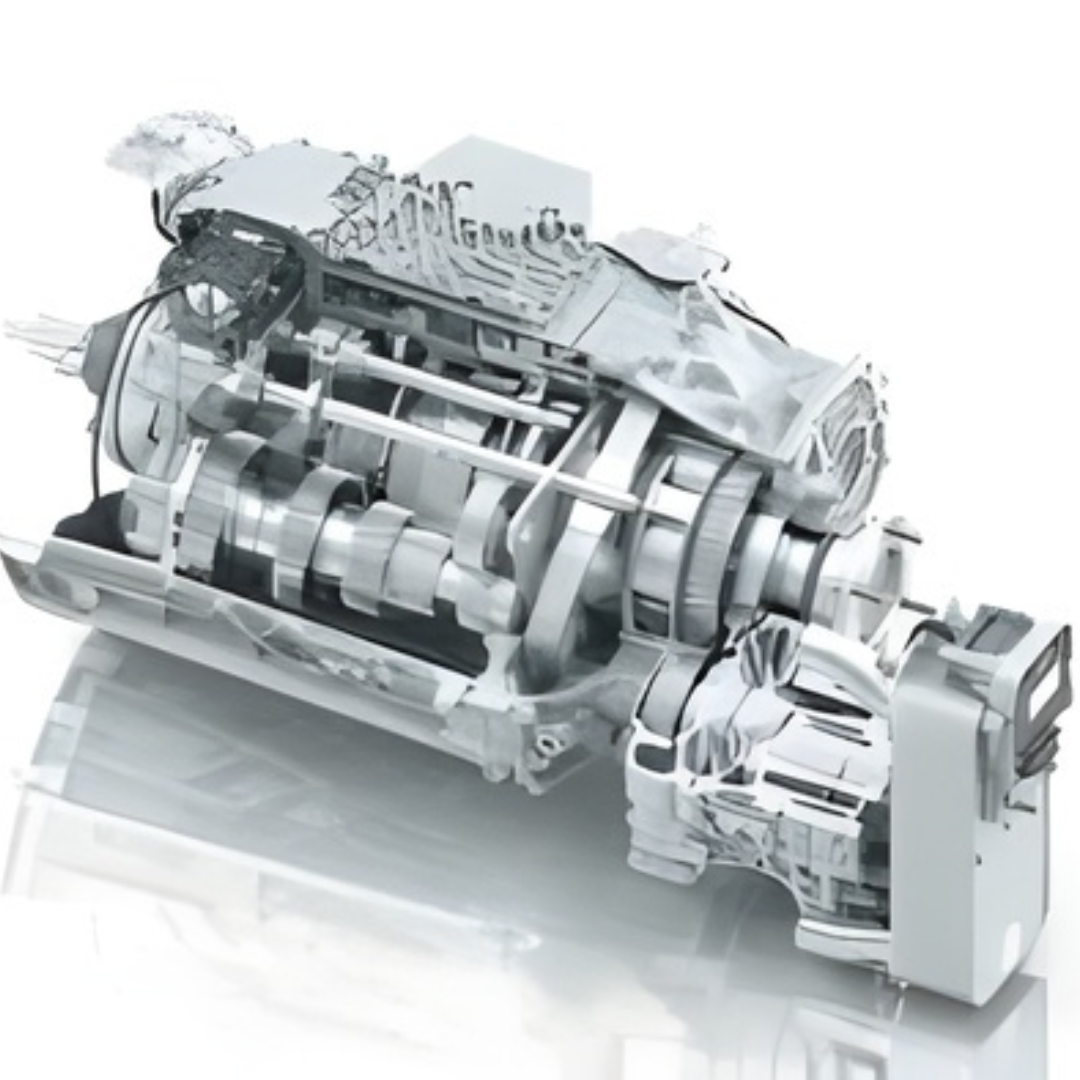 Detailed cross-section of a ZF TraXon gearbox displaying gear trains and mechatronic structure.
