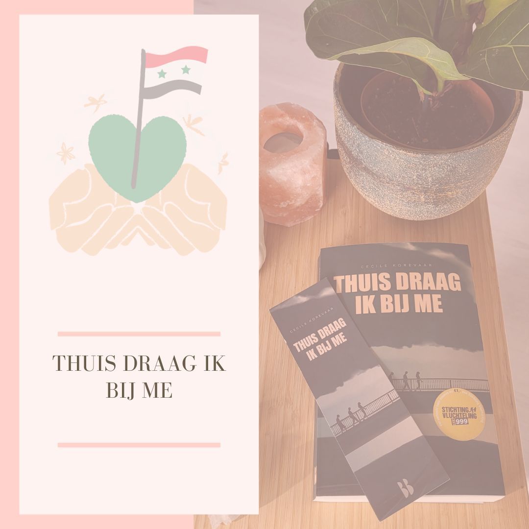 Card with a heart and Syrian flag, text 