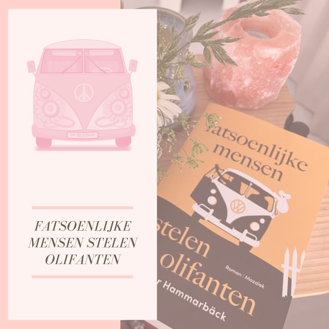 Pink book cover with van art, book title 