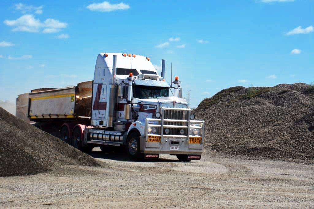 Truck Making Delivery From Quarry — Quarry Products In Moranbah, QLD