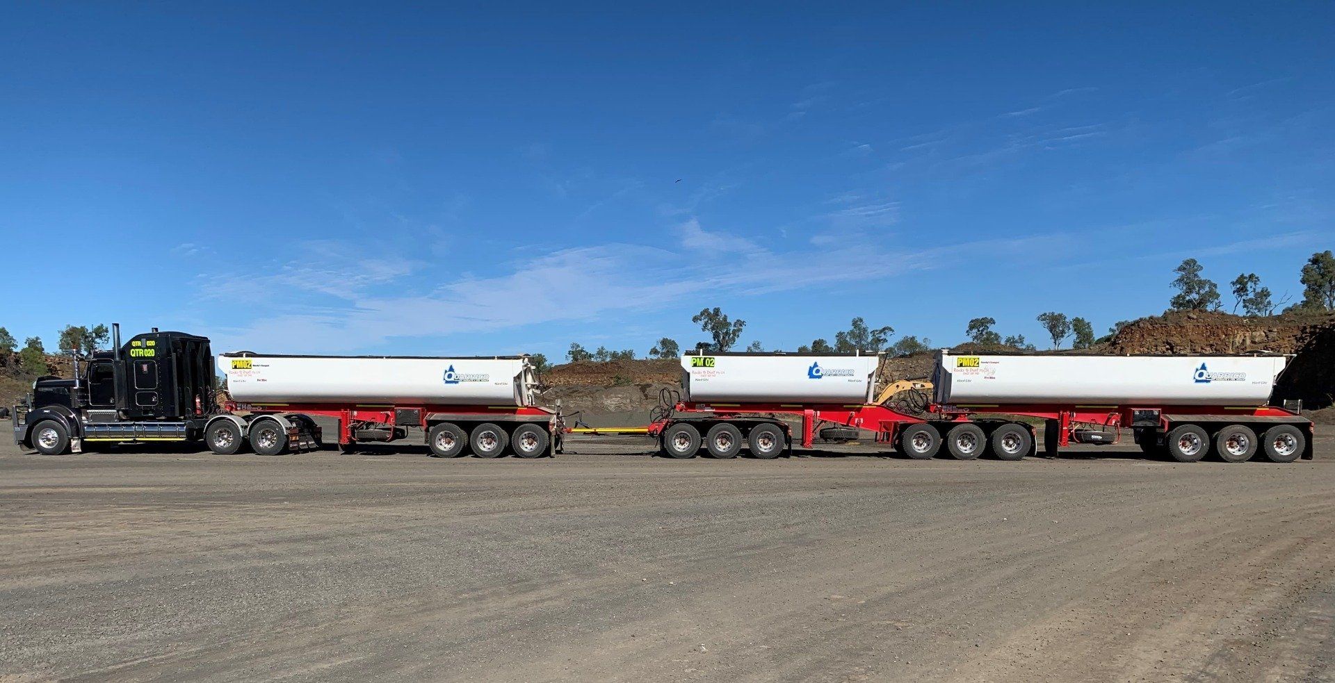 Road Train At Quarry — Quarry Products In Moranbah, QLD
