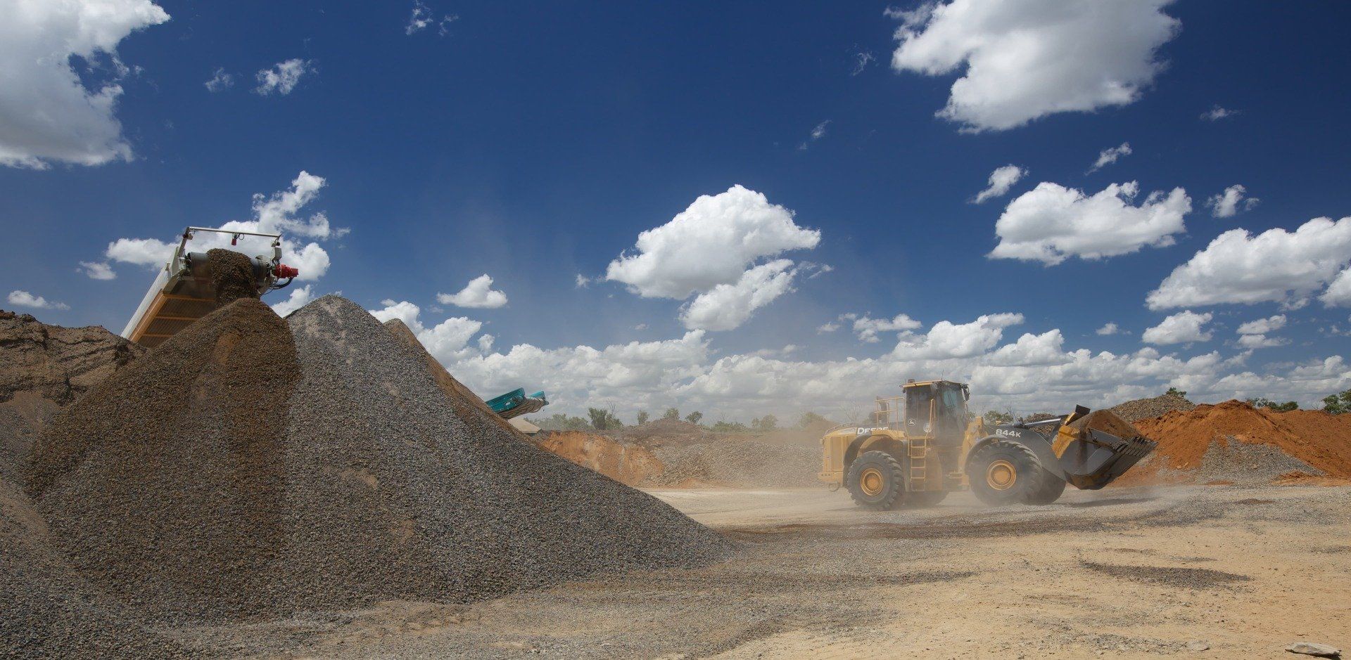 Machinery Working At Quarry — Quarry Products In Moranbah, QLD