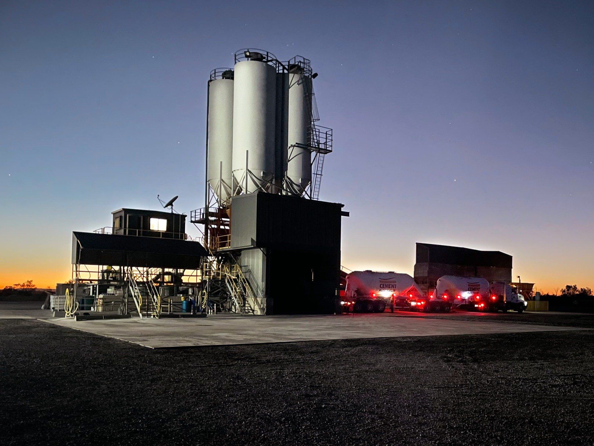 Quarry Working During The Night — Quarry Products In Moranbah, QLD