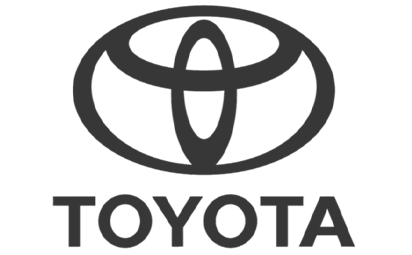 Logotipo da Toyota em preto sobre fundo branco