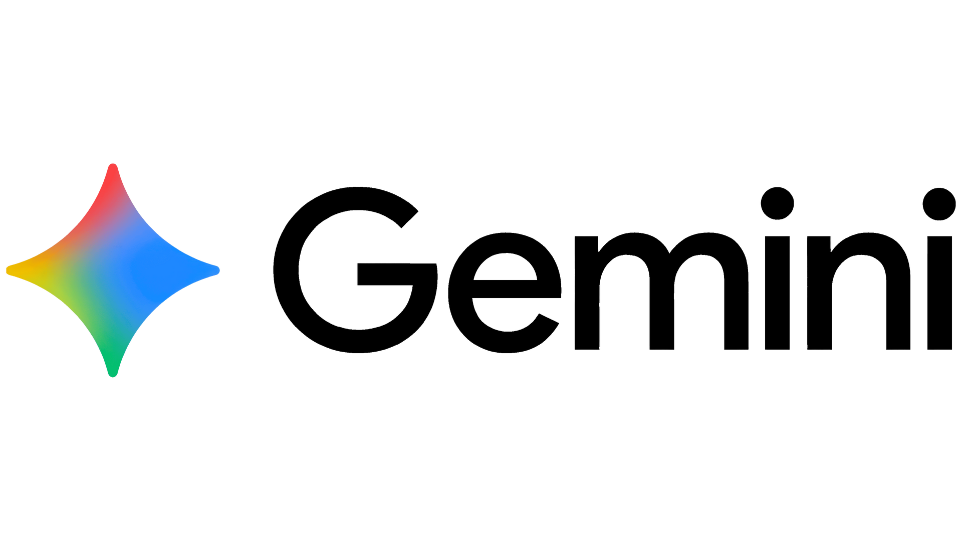 Gemini logo: a black wordmark beside a colorful, stylized diamond shape.