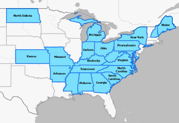states worked map
