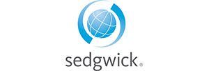 Sedgwick logo: Blue globe within a stylized circle, with the name